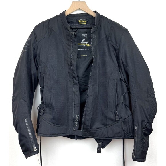 Scorpion EXO GET Stung Women's Sz XL Motorcycle Jacket Padded Black - Picture 3 of 16